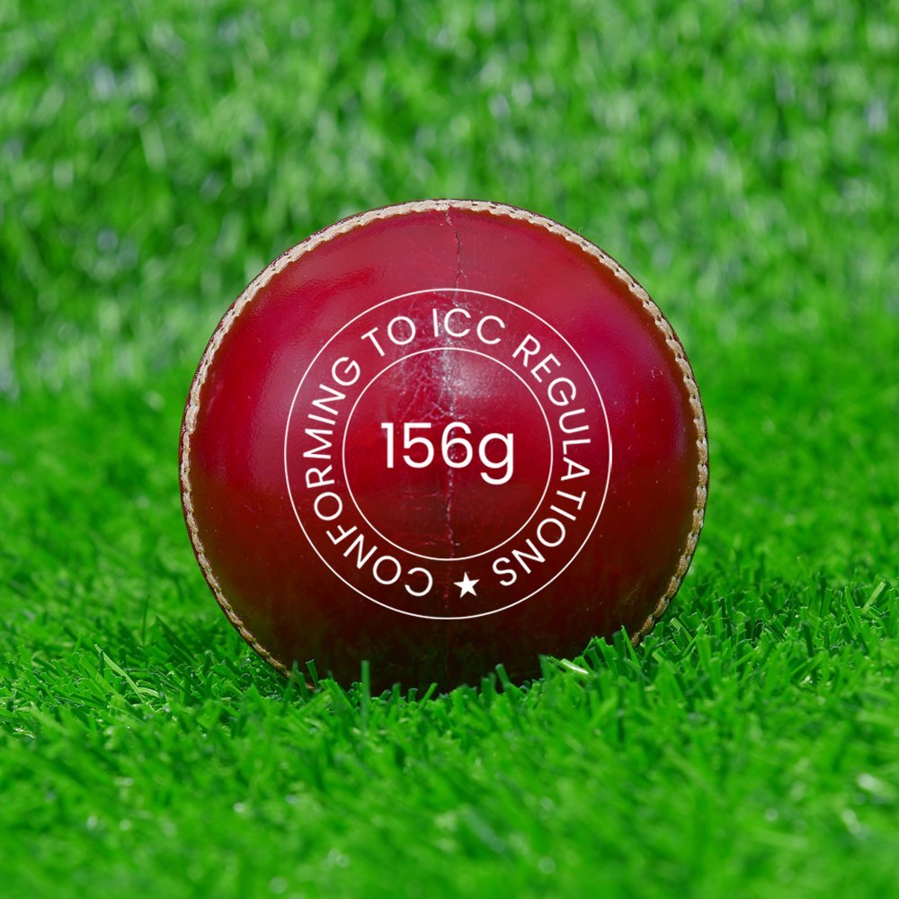 Red Waxed Cricket Hard Ball - Image 3