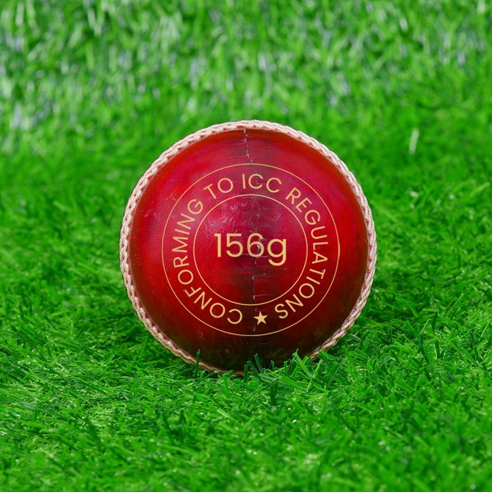 Red Waxed Cricket Hard Ball - Image 3
