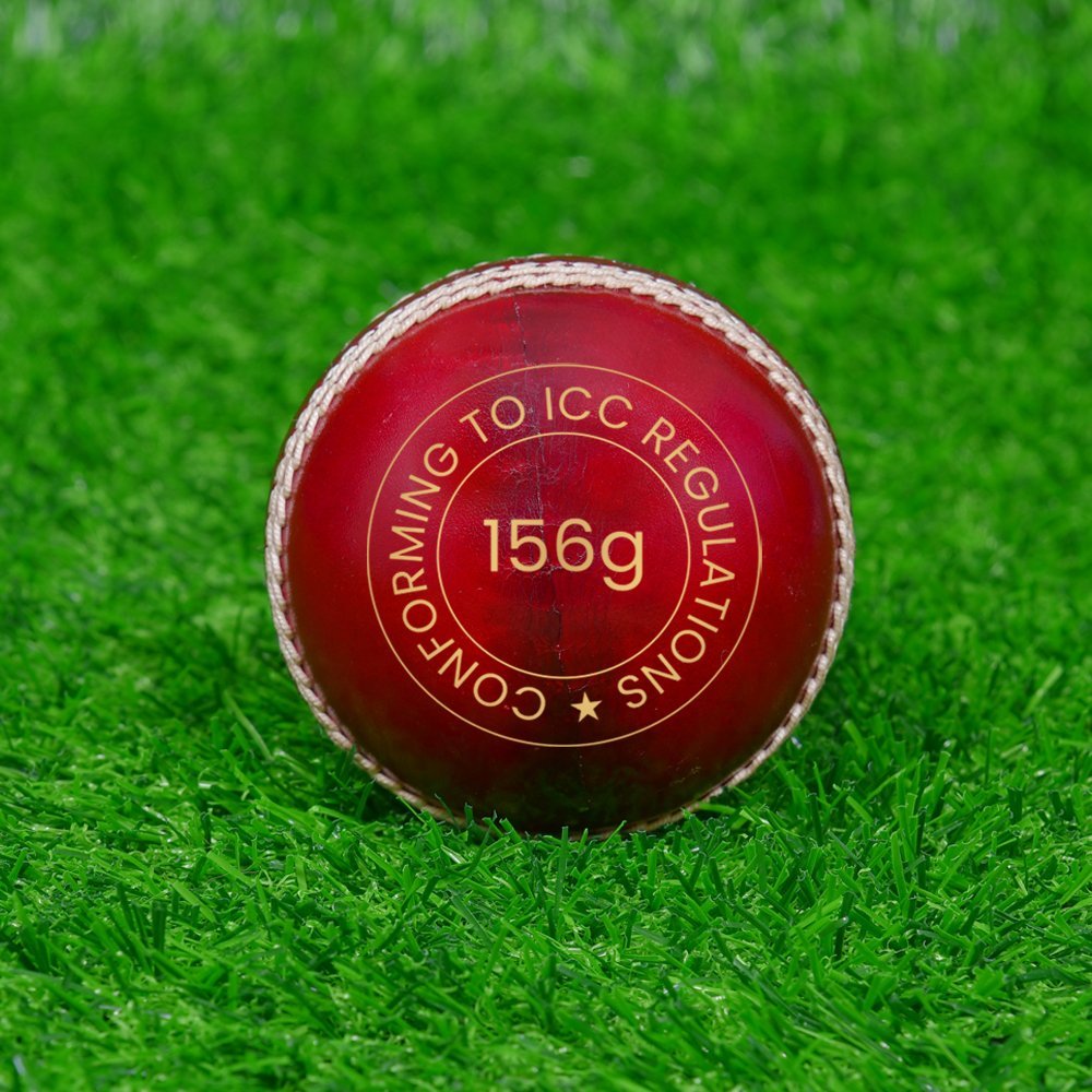 Red Waxed Cricket Hard Ball - Image 3